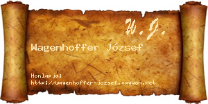 Wagenhoffer József névjegykártya
